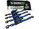 Rhino USA 1-Inch x 10-Foot Retractable Ratchet Straps; 4-Pack; Blue