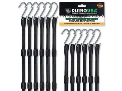 Rhino USA Heavy Duty Bungee Kit; Set of 12