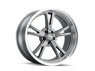 Ridler 606 Gloss Grey Machined 5-Lug Wheel; 17x7; 0mm Offset (87-90 Dakota)