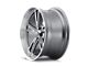 Ridler 606 Gloss Grey Machined 5-Lug Wheel; 17x7; 0mm Offset (87-90 Dakota)