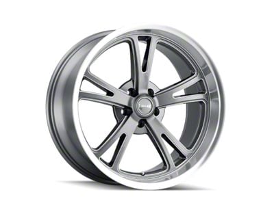 Ridler 606 Gloss Grey Machined 5-Lug Wheel; 18x8; 0mm Offset (87-90 Dakota)