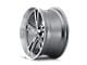 Ridler 606 Gloss Grey Machined 5-Lug Wheel; 18x8; 0mm Offset (87-90 Dakota)