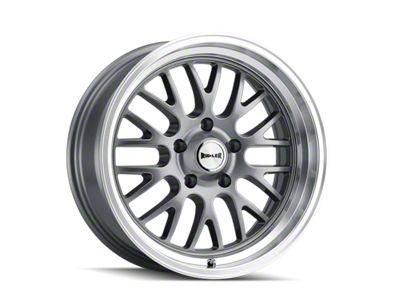 Ridler 607 Gloss Grey Machined 5-Lug Wheel; 20x8.5; 0mm Offset (87-90 Dakota)