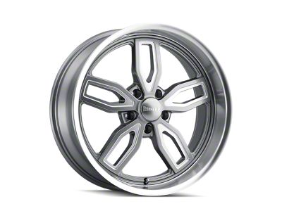 Ridler 608 Gloss Grey Milled 5-Lug Wheel; 20x8.5; 0mm Offset (87-90 Dakota)