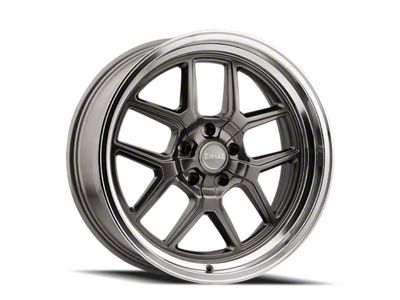 Ridler 610 Gloss Grey with Polished Lip 5-Lug Wheel; 20x10; 0mm Offset (87-90 Dakota)