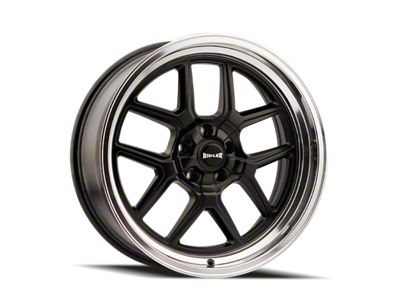 Ridler 610 Matte Black with Polished Lip 5-Lug Wheel; 17x7; 0mm Offset (87-90 Dakota)