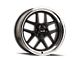 Ridler 610 Matte Black with Polished Lip 5-Lug Wheel; 20x8.5; 0mm Offset (87-90 Dakota)