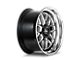 Ridler 611 Gloss Black Milled with Diamond Cut Lip 5-Lug Wheel; 20x8.5; 0mm Offset (87-90 Dakota)