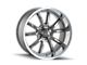 Ridler 650 Gloss Grey with Polished Lip 5-Lug Wheel; 15x8; 0mm Offset (87-90 Dakota)