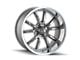 Ridler 650 Gloss Grey with Polished Lip 5-Lug Wheel; 18x8; 0mm Offset (87-90 Dakota)