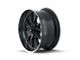 Ridler 650 Matte Black with Polished Lip 5-Lug Wheel; 17x8; 0mm Offset (87-90 Dakota)