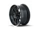 Ridler 650 Matte Black with Polished Lip 5-Lug Wheel; 18x8; 0mm Offset (87-90 Dakota)