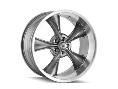 Ridler 695 Gloss Grey Machined 5-Lug Wheel; 17x7; 0mm Offset (87-90 Dakota)