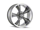 Ridler 695 Gloss Grey Machined 5-Lug Wheel; 20x8.5; 0mm Offset (87-90 Dakota)