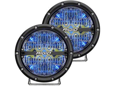 Rigid Industries 6-Inch 360-Series LED Off-Road Lights with Blue Backlight; Spot Beam (Universal; Some Adaptation May Be Required)