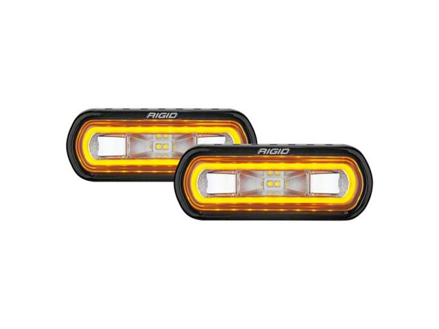 Rigid Industries SR-L Series Off-Road Spreader Flush Mount LED Pod Light with Amber Halo (Universal; Some Adaptation May Be Required)