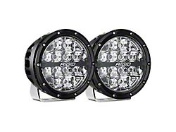 Rigid Industries 6-Inch 360-Series LED Lights with RGBW Backlight; Spot Beam (Universal; Some Adaptation May Be Required)