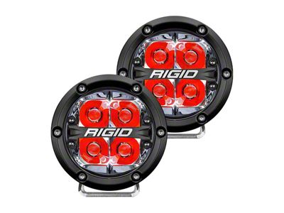 Rigid Industries 4-Inch 360-Series LED Off-Road Lights with Red Backlight; Spot Beam (Universal; Some Adaptation May Be Required)