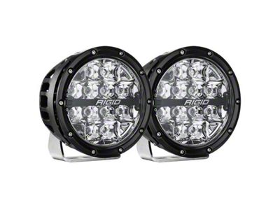 Rigid Industries 6-Inch 360-Series LED Lights with RGBW Backlight; Spot Beam (Universal; Some Adaptation May Be Required)