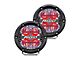 Rigid Industries 4-Inch 360-Series LED Off-Road Lights with Red Backlight; Driving Beam (Universal; Some Adaptation May Be Required)