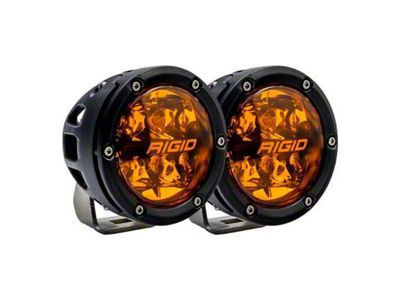 Rigid Industries 4-Inch 360-Series LED Spot Lights; Amber (Universal; Some Adaptation May Be Required)