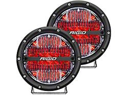 Rigid Industries 6-Inch 360-Series LED Off-Road Lights with Red Backlight; Driving Beam (Universal; Some Adaptation May Be Required)