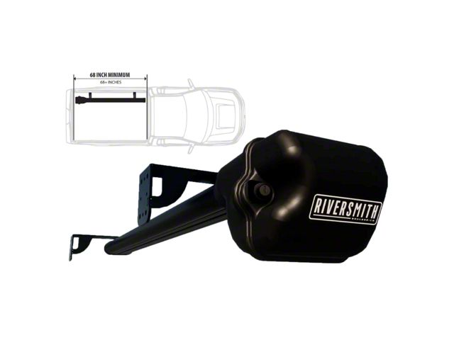 Riversmith 2-Banger ShortCut River Quiver with Truck Bed Mount; Black (07-24 Silverado 2500 HD)