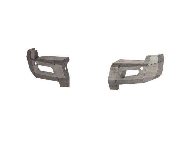 Road Armor iDentity Rear Bumper Non-Shackle End Pods; Raw Steel (17-22 F-350 Super Duty)