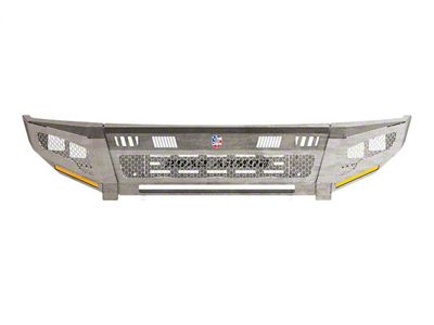 Road Armor iDentity Hyve Mesh Front Bumper with Smooth Center Section, Standard End Pods, X2 Cube Light Pods and Accent Lights; Raw Steel (10-18 RAM 2500)