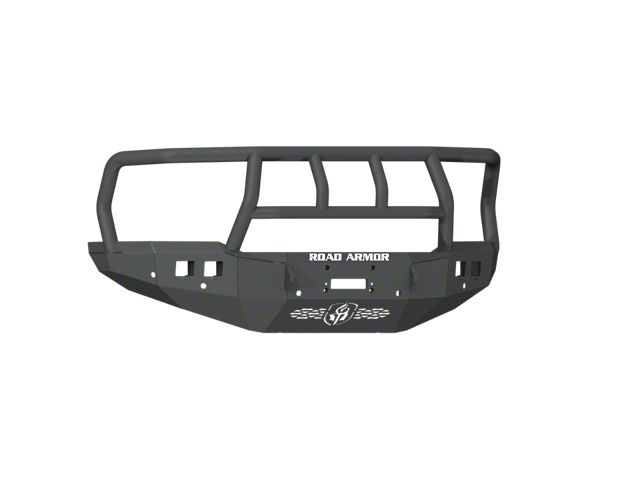 Road Armor Stealth Wide Fender Flare Winch Front Bumper with Titan II Guard; Textured Black (19-24 RAM 2500)
