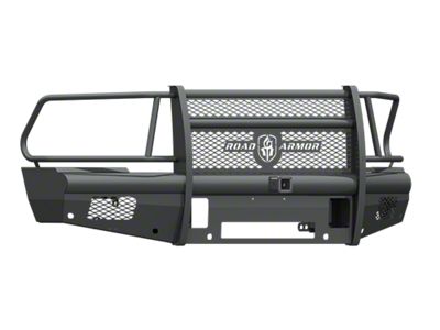 Road Armor Vaquero Non-Winch Front Bumper with Full Guard and 2-Inch Receiver Hitch; Textured Black (10-18 RAM 2500)