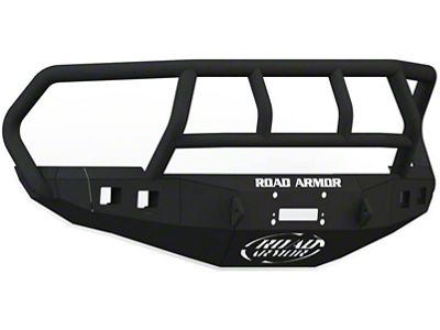 Road Armor Stealth Winch Front Bumper with Titan II Guard; Textured Black (10-18 RAM 3500)