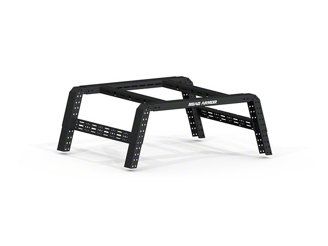 Road Armor TRECK Adjustable Bed Rack System; Textured Black (10-24 RAM 3500 w/ 6.4-Foot Box)