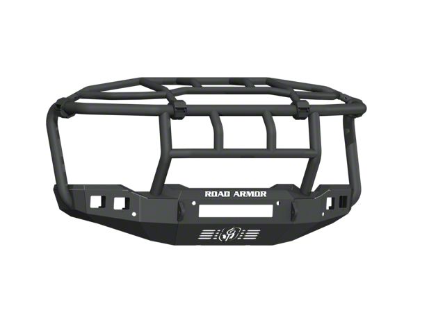 Road Armor Stealth Non-Winch Front Bumper with Intimidator Guard; Textured Black (20-23 Sierra 3500 HD)