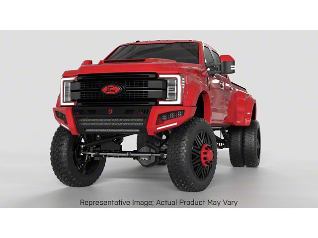 Road Armor iDentity iD Mesh Front Bumper with Shackles, WIDE End Pods and Triple Cube Light Pods; Raw Steel (20-23 Silverado 2500 HD)