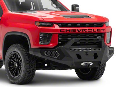 Road Armor Evolution Front Bumper with Pre-Runner Guard; Satin Black (20-23 Silverado 3500 HD)