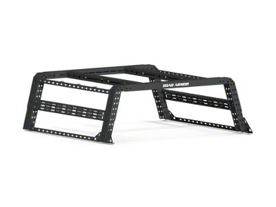 Road Armor TRECK Overland Adjustable Bed Rack System; Textured Black (07-24 Silverado 3500 HD w/ 6.50-Foot & 6.90-Foot Standard Box)