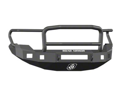 Road Armor Stealth Non-Winch Front Bumper with Lonestar Guard and Square Light Mounts; Satin Black (09-14 F-150, Excluding Raptor)