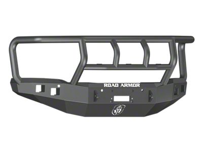 Road Armor Stealth Winch Front Bumper with Titan II Guard; Satin Black (14-15 Sierra 1500)