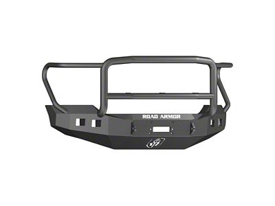 Road Armor Stealth Winch Front Bumper with Lonestar Guard; Textured Black (11-16 F-250 Super Duty)