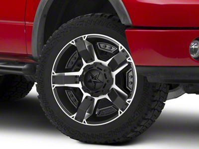 XD Rockstar II Black Machined 6-Lug Wheel; 22x9.5; 12mm Offset (04-08 F-150)