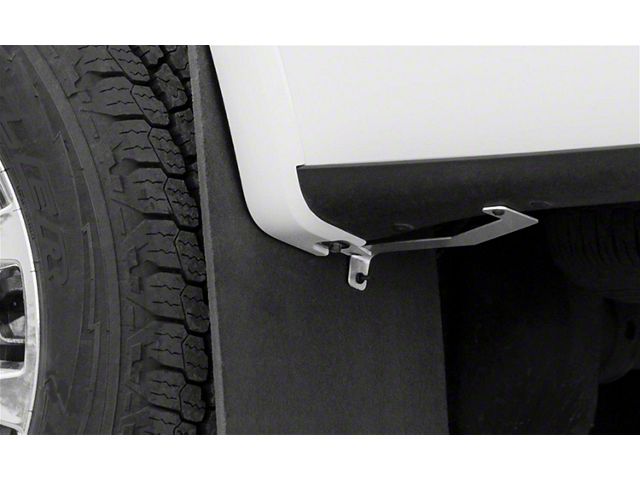 ROCKSTAR Mud Flaps Splash Guards with Trim Plates; 12-Inch x 23-Inch (23-24 F-350 Super Duty SRW)