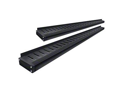 Romik ROF-T Running Boards; Black (15-22 Canyon Extended Cab)