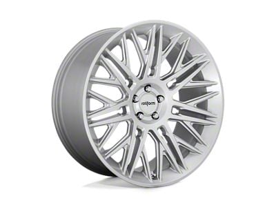 Rotiform JDR Matte Silver 6-Lug Wheel; 22x10; 30mm Offset (07-13 Sierra 1500)