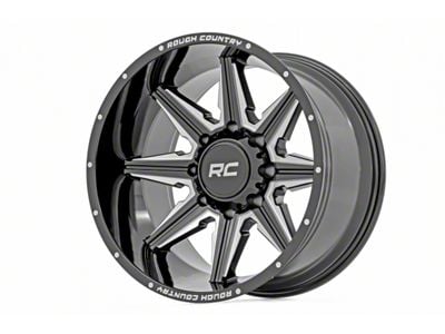 Rough Country 91M Series Gloss Black 8-Lug Wheel; 22x12; -44mm Offset (01-06 Sierra 2500 HD)