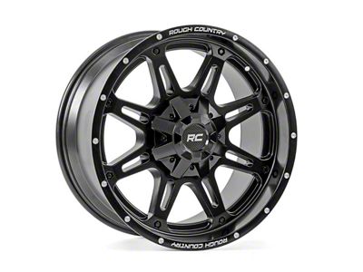 Rough Country 94 Series Matte Black Milled 8-Lug Wheel; 20x10; -18mm Offset (01-06 Sierra 2500 HD)