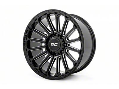 Rough Country 97 Series Gloss Black Milled 8-Lug Wheel; 20x10; -19mm Offset (01-06 Sierra 3500 HD SRW)