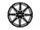 Rough Country 91 Series Gloss Black Milled 5-Lug Wheel; 22x10; -18mm Offset (02-08 RAM 1500, Excluding Mega Cab)