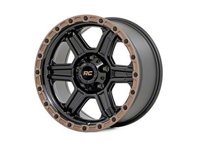 Rough Country 79 Series Semi Gloss Black with Bronze Ring 6-Lug Wheel; 18x9; 0mm Offset (04-08 F-150)