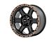 Rough Country 79 Series Semi Gloss Black with Bronze Ring 6-Lug Wheel; 18x9; 0mm Offset (04-08 F-150)